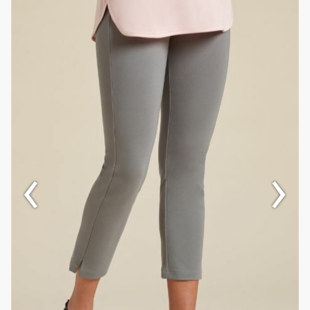 NEW Peach Ponte Slit Crop 2.0 in Storm Gray Size:XXL